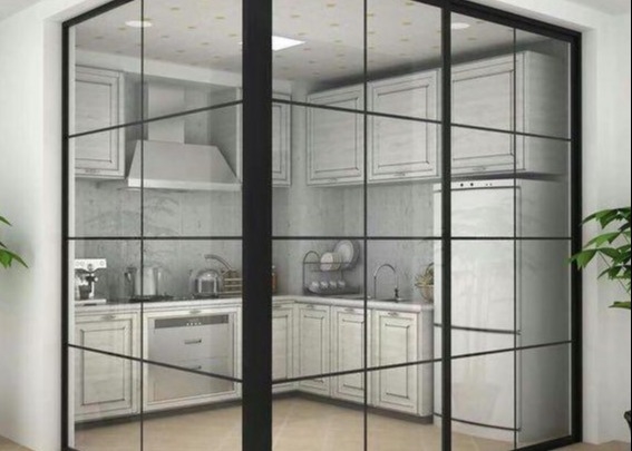Mill Finish Narrow Aluminum Glass Door Frame Anti Rust T5 T6 Temper
