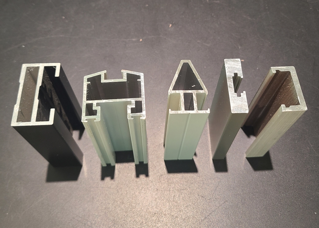 T66 Aluminium Sliding Window Profile Wood Grain Transfer Printing
