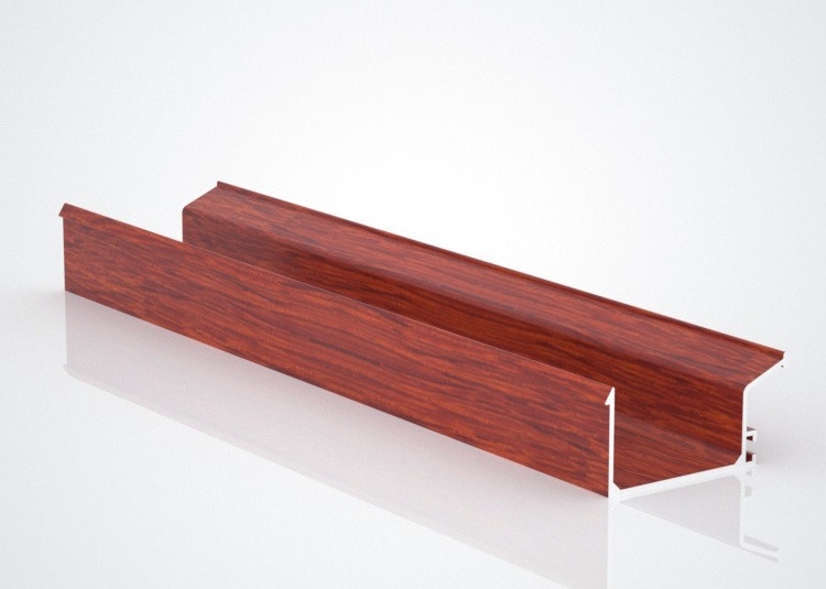 Wooden Pattern T3 Extruded Aluminum Window Frame Sound Insulation