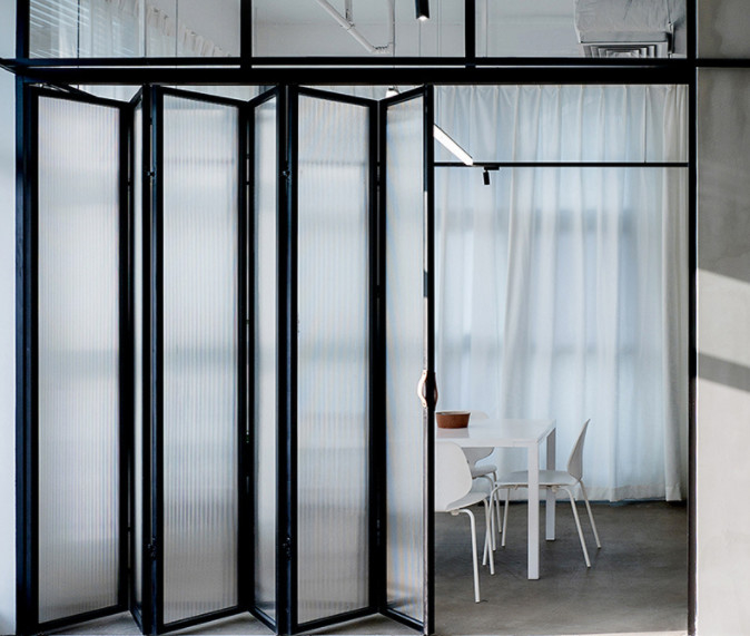 6061 6005 Aluminium Folding Door 4 Sash Aluminium Bifold Door