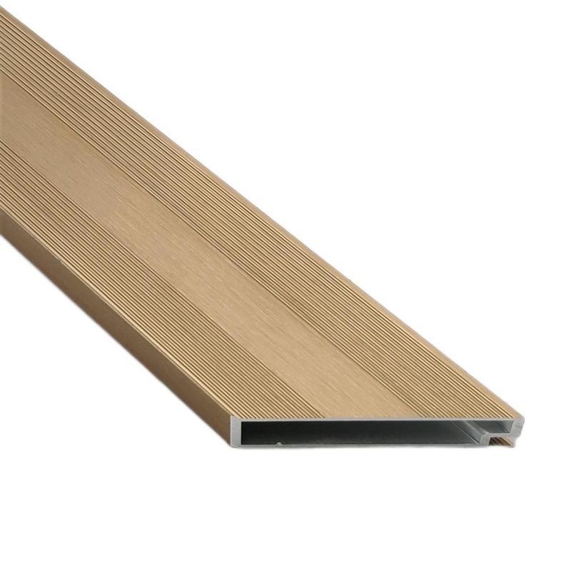 6060 Aluminum Extrusion Decorative Frame For Wine Cabinet Golden