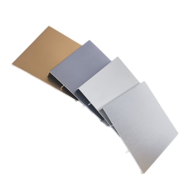 6000 Series Aluminium Decorative Profiles Middle Gold square aluminum extrusions