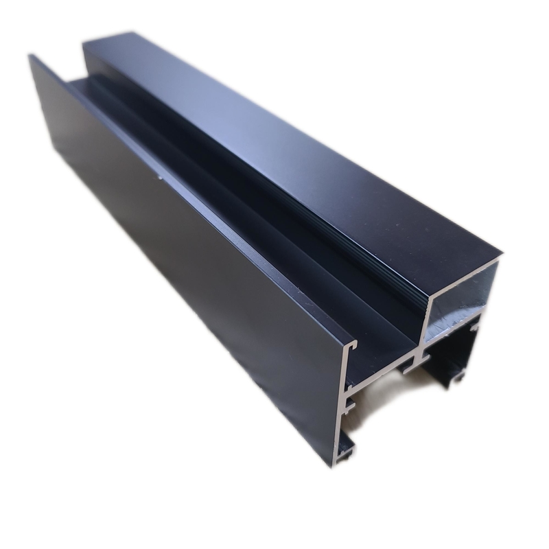 Residential Narrow Sliding Black Aluminum Extrusion Profiles For Door Down Frame