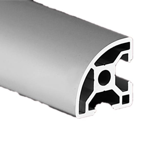 45 Degree 6063 T Slot Aluminium Extrusion Profile Arc Two Opposite Sides