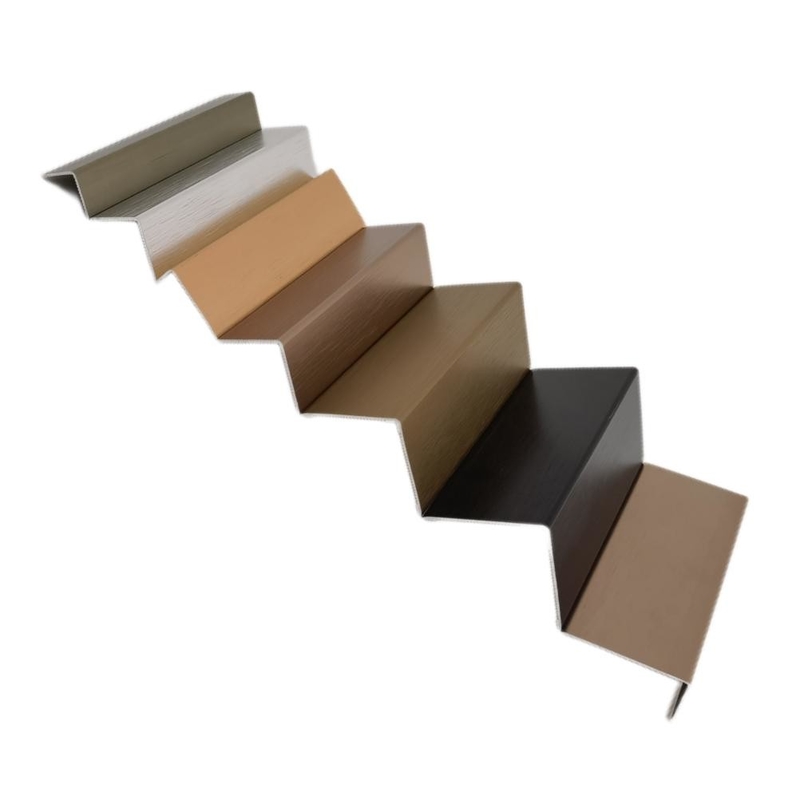 Rectangular Aluminium Decorative Profiles Wood Finish For Kitchen Cabinets